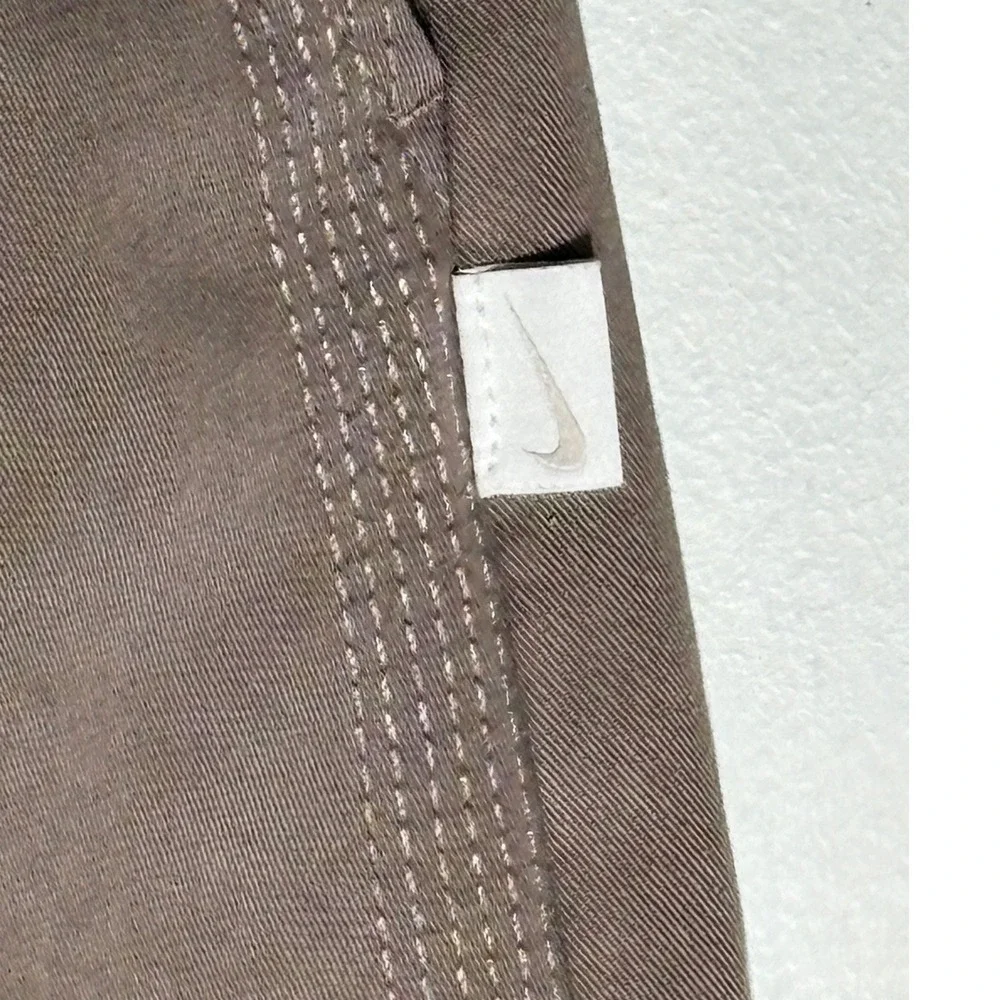 Nike Brown Twill Cotton Blend Sports Midi Skirt sz XL